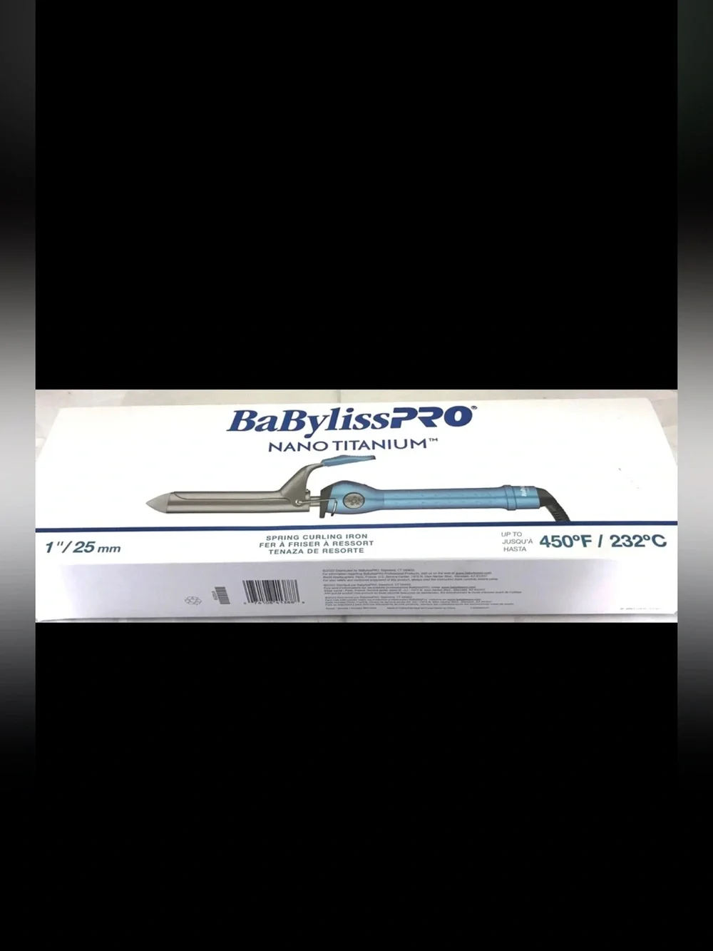 Babyliss Pro 1” Nano Titanium Curling Iron NIB!